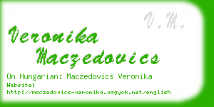 veronika maczedovics business card